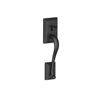 Schlage FE285ADD622MER Matte Black Addison Style Handleset with Merano Lever Bottom Half Only